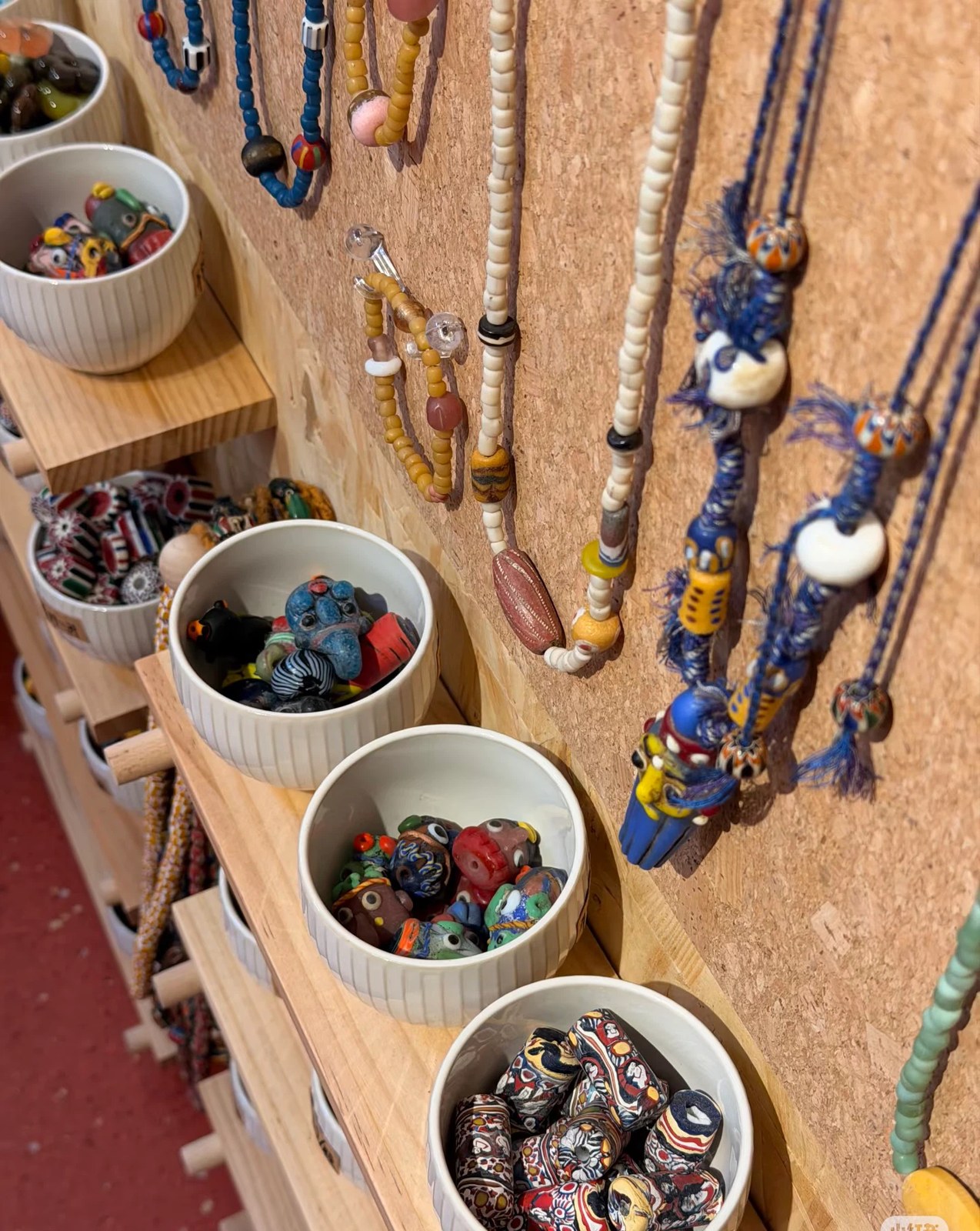 Bowls of hand-picked bead findings and accents